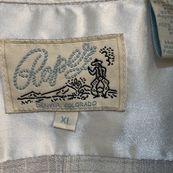 Vintage ROPER Pearl Snap Western L/S Shirt Silver Threads / Satin Accents Sz XL - Picture 8 of 8